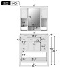 Wood Medicine Cabinet,Shaving Cabinet,Bathroom Wall Cabinet With Mirror,Vanity Mirror Cabinet,Wall Mounted Bathroom Storage Cabinet-The Pop Home - 3 of 4