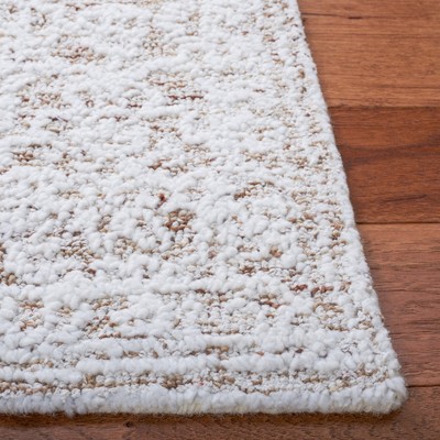 Ivory Rectangular Hand-Tufted Wool Area Rug 8' x 10'
