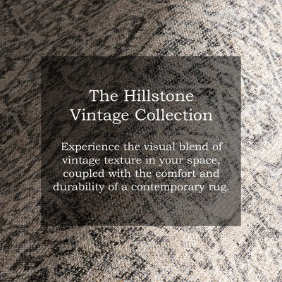 Hillstone 5x8 Red Synthetic Vintage Medallion Area Rug
