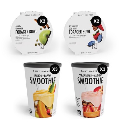Daily Harvest - Breakfast Favorites - Frozen Organic Smoothies, Breakfast Bowls, Gluten Free, No Sugar Added, Vegan, Easy to Prep (10 count)