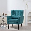 XINGHANZHENXUAN Modern Accent Chair with Waist Pillow, Armchair Upholstered Reading Chair for Living Room, Bedroom & Office - 4 of 4