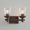 Sunset Riella 2-Light MB Vanity w/ Clear Seeded Glass Provincial Bronze - 3 of 4