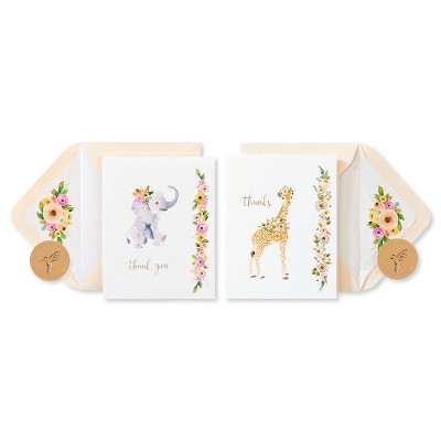 20ct Thank You Cards Baby Animals - PAPYRUS