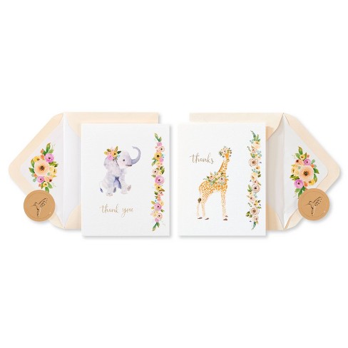 20ct Thank You Cards Baby Animals - Papyrus : Target