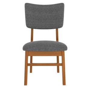 Gulches Mid-Century Dining Chairs Set of 4 - Ergonomic Back, Rubberwood Frame, Breathable Fabric, Non-Slip Legs for Home/Cafe - 1 of 4