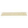 vidaXL Outdoor Patio Bench with Cushion - Teak Wood, Cream White Stacking Design for Garden, Terrace, Patio, Deck - 62.6" W x 22.6" D x 35.4" H - 3 of 4