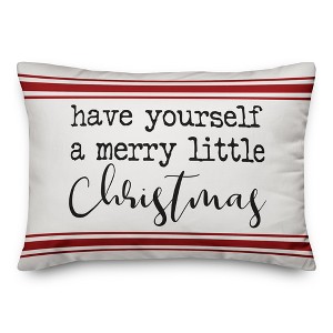 Creative Products Have yourself a merry little Christmas 14x20 Indoor / Outdoor Pillow - 1 of 2