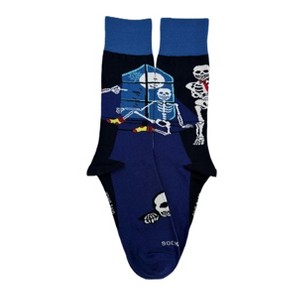 Skeleton by the Window Socks (Men's Sizes Adult Large) from the Sock Panda - 1 of 4