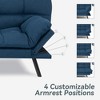 Dyonery Futon Sofa Bed Convertible Couch, Sofa Bed with Adjustable Backrest & Armrests, Multifunctional Small Loveseat Sleeper Sofa - 4 of 4