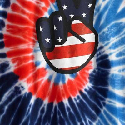 americana peace tie dye