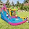 Tangkula 6-In-1 Dry Damp Combo Water Slide Inflatable Bouncy House with Climbing Wall Blowup Jumping Castle - 2 of 4