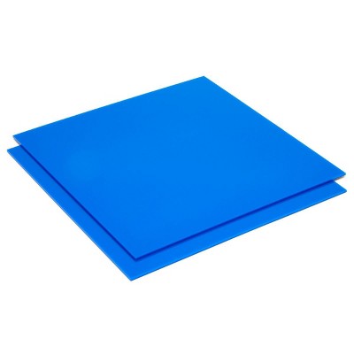 Okuna Outpost 2 Pack Blue Acrylic Plexiglass Sheet, Craft Supplies (3mm, 12x12 in)