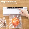 Aoibox Food Vacuum Sealer with 75KPA Strong Suction, Dry & Wet Modes, Includes 20 Vacuum Seal Bags, Digital Timer, Compact for Home Kitchen Use - 3 of 4