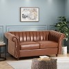 Glenmont Contemporary Channel Stitch Loveseat with Nailhead Trim - Christopher Knight Home - image 2 of 4