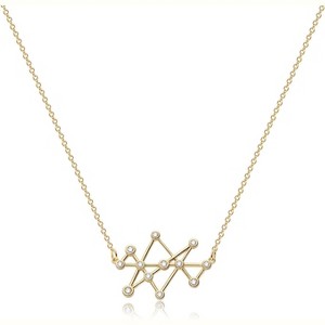 Moon Phase Pendant Necklace, 14K Gold Fill Dainty Hammered Choker - 1 of 4