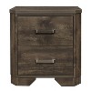 NicBex 2 Drawer Dresser for Bedroom,Modern Style Drawers with Metal Handle,Dressers for Kids Room,Living Room,Entry and Hallway,Brown - image 3 of 4