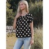 INSPIRE CHIC Women's Polka Dots Short Sleeve Crew Neck Summer Casual Lightweight Blouses - 4 of 4