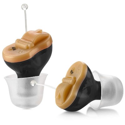 MEDca Premium Digital Hearing Aids for Seniors, Invisible in Canal (CIC) In, Ear Mini Sound Enhancer Set, Near, Invisible, Noise Cancelling