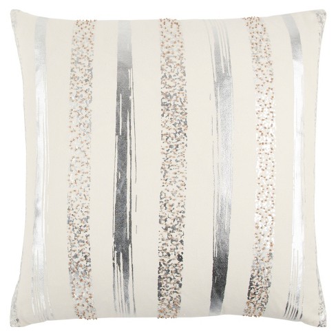 20x20 Oversize Solid Square Throw Pillow Ivory - Rizzy Home : Target