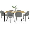 Set Of 6 Nano Upholstered Fabric Side Chair Black Leg -Maison Boucle - 2 of 4