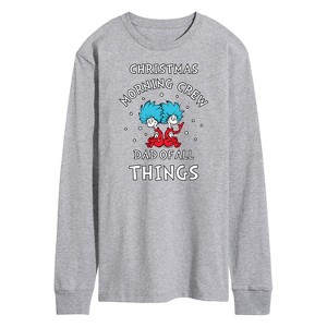 Men's - The Cat in the Hat - Christmas Morning Crew Dad Long Sleeve Graphic T-Shirt - 1 of 4