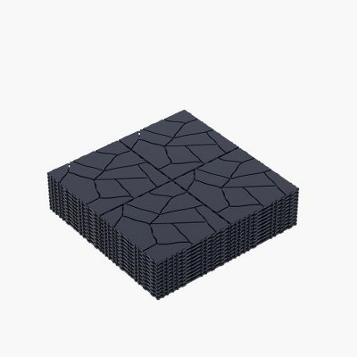 Dolonm 12"x12"  Patio Deck Tiles, 44pcs,DIY Module Interlocking Decking Tiles Floor Tile