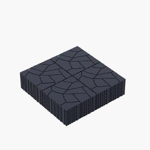 Dolonm 12"x12"  Patio Deck Tiles, 44pcs,DIY Module Interlocking Decking Tiles Floor Tile - 1 of 4