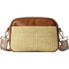 FATMOON Straw & Vegan Leather Crossbody Bags for Women Bohemian Summer Shoulder Purse Handbags with Wide Strap Vacation - Brown - 2 of 4