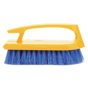 Rubbermaid Commercial FG648200COBLT 6 in. Iron-Shaped Scrub Brush - Yellow/Blue - 1 of 4