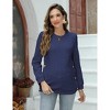 Maternity Tops Sweatshirt Button-Slit Faux Sweater - 4 of 4