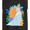 Girls' - Disney Princess - Cinderella with Florals Fitted Short Sleeve Graphic T-Shirt - 2 of 4