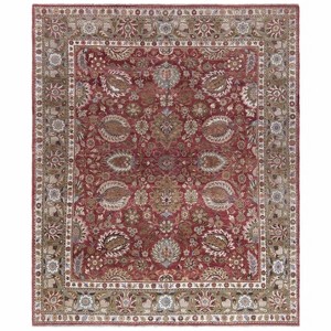 Old World OW117 Hand Knotted Indoor Area Rug - Copper/Green - 8'9"x11'9" - Safavieh. - 1 of 4