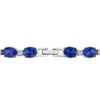 EVERLY JEWELRY | Sterling Silver 32 CT TGW Created Blue & White Sapphire Bracelet, 7-inch - 4 of 4