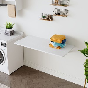 Laundry Room Folding Table. Wall Mounted for Small Spaces. Fold Down Desk - 1 of 4