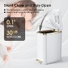 Small Bathroom Trash Can with Lid Soft Close-5L/1.3 Gal Slim Garbage Can-Metal Step Wastebasket-Rectangle Narrow Waste Bin - 3 of 4