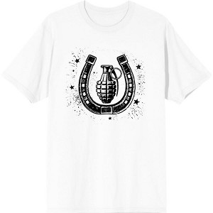 Horseshoe & Hand Grenade Adult Crew Neck Short Sleeve Tee - 1 of 2