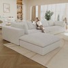 MAYEERTY 39.8" Cloud Sofa White - 39.8", Corduroy, Double-Layer, No Assembly, DIY for Corner - 4 of 4