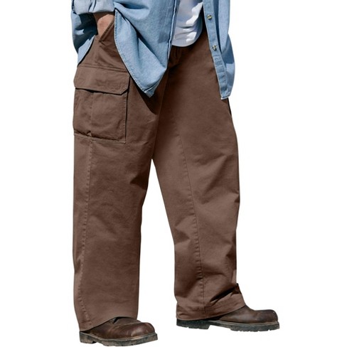 Boulder Creek By Kingsize Men's Big & Tall Renegade Side-elastic Waist Cargo  Pants - Big - 70 38, Dark Brown : Target