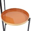 32" Modern Iron Novelty Planter Orange - Olivia & May: Freestanding Indoor/Outdoor, No Assembly Required - 4 of 4