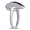 EVERLY JEWELRY |Sterling Silver 1 CT TW Black and White Diamond Heart Ring - 2 of 4