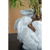 YUHAO Bunny Cement Planter for Indoor Outdoor Home Garden Decor，10"x8"x6.5" - 4 of 4