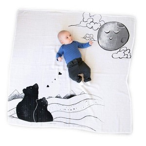 JumpOff Jo 100% Cotton Baby Milestone Blanket Swaddle - 47" x 47" - 1 of 4