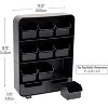Tea Bag Organizer, Tea Station Organizer, Countertop Storage for Kitchen, Plastic Design, 10.25"L x 3.25"W x 13.75"H, Black - 2 of 4