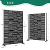 TUYOHW Metal Privacy Screen Outdoor, Decorative Privacy Panels, Freestanding Privacy Screen for Patio, Garden, Pool (White Square) - 2 of 4