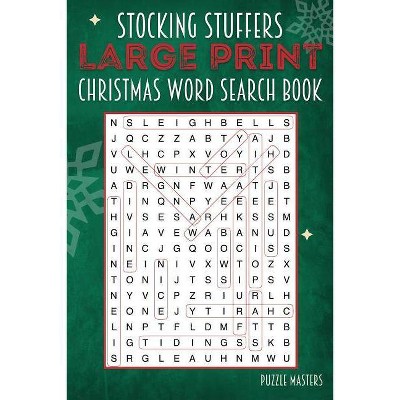 Stocking Stuffers Large Print Christmas Word Search Puzzle Book - (Paperback)