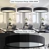 BAOURE Modern 1 Ring Chandelier Dimmable LED Black Chandeliers 23.62in Round Pendant Light for Dining Room Kitchen Island Living Room Bedroom - 4 of 4