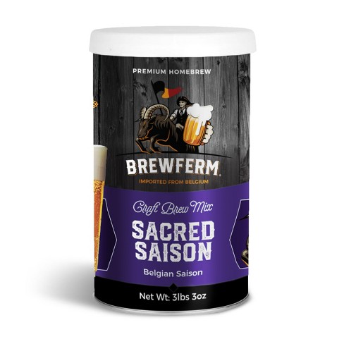 Brewferm Sacred Saison Belgian Ale Recipe 6.0 Percent ABV 4 Gallon Craft Beer Drink Brew Making Mix Kit with Smooth and Rich in Flavor, 15 Liter - image 1 of 4