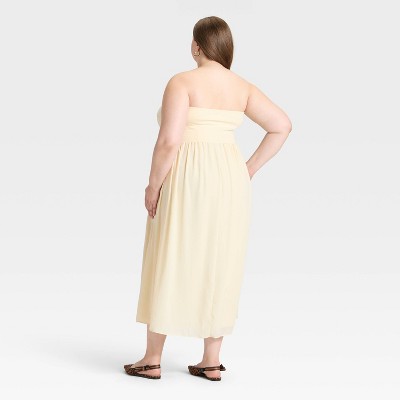 Женские платья A New Day Women's Strapless Maxi Dress - A New Day™ Cream 1X — фото 2