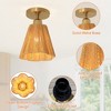 Parrot Uncle 7.3" Gold Farmhouse Semi-Flush Mount Ceiling Light 1-Light - 4 of 4