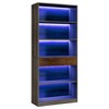 Resenkos Wood Bookshelf, Sturdy Display Shelf, Storage Shelf, Tall Shelving Unit, Space-Saving Home Decor, Gray - 3 of 4